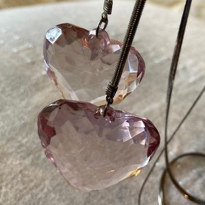 Long necklace with hearts